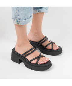 Sandalias Negro Violeta