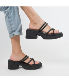 Sandalias Negro Violeta