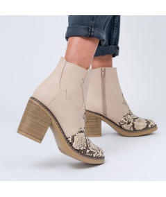 Botines Reptil Beige Kira