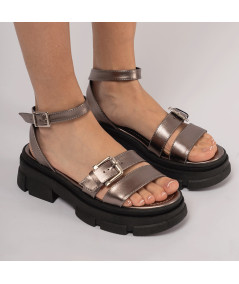 Sandalias Plata Quemada Johari