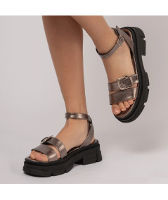 Sandalias Plata Quemada Johari