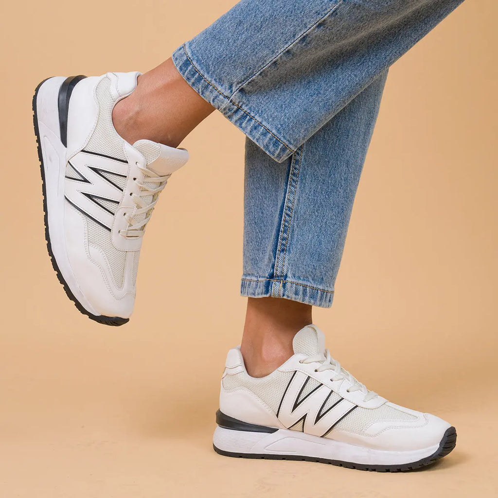 ZAPATILLA BLANCO/NEGRO EMMA ARANNI