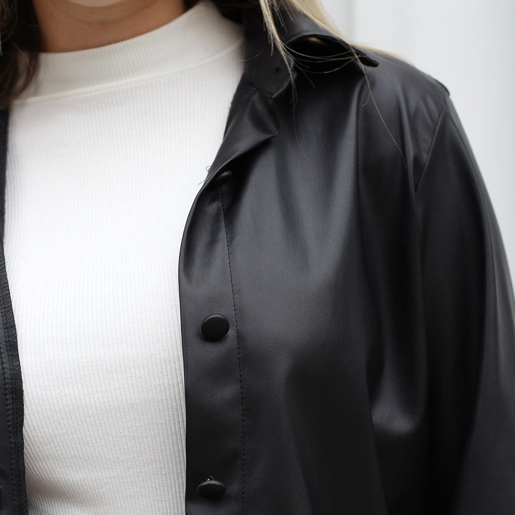 CAMISA CUERINA NEGRO AUDREY ARANNI