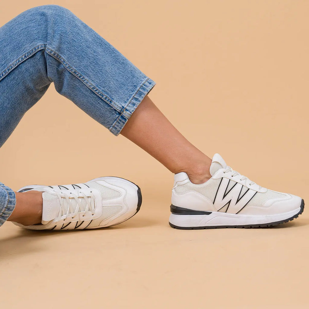 ZAPATILLA BLANCO/NEGRO EMMA ARANNI