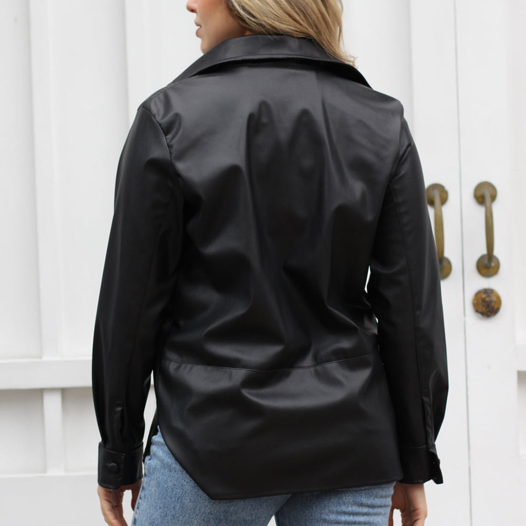 CAMISA CUERINA NEGRO AUDREY ARANNI