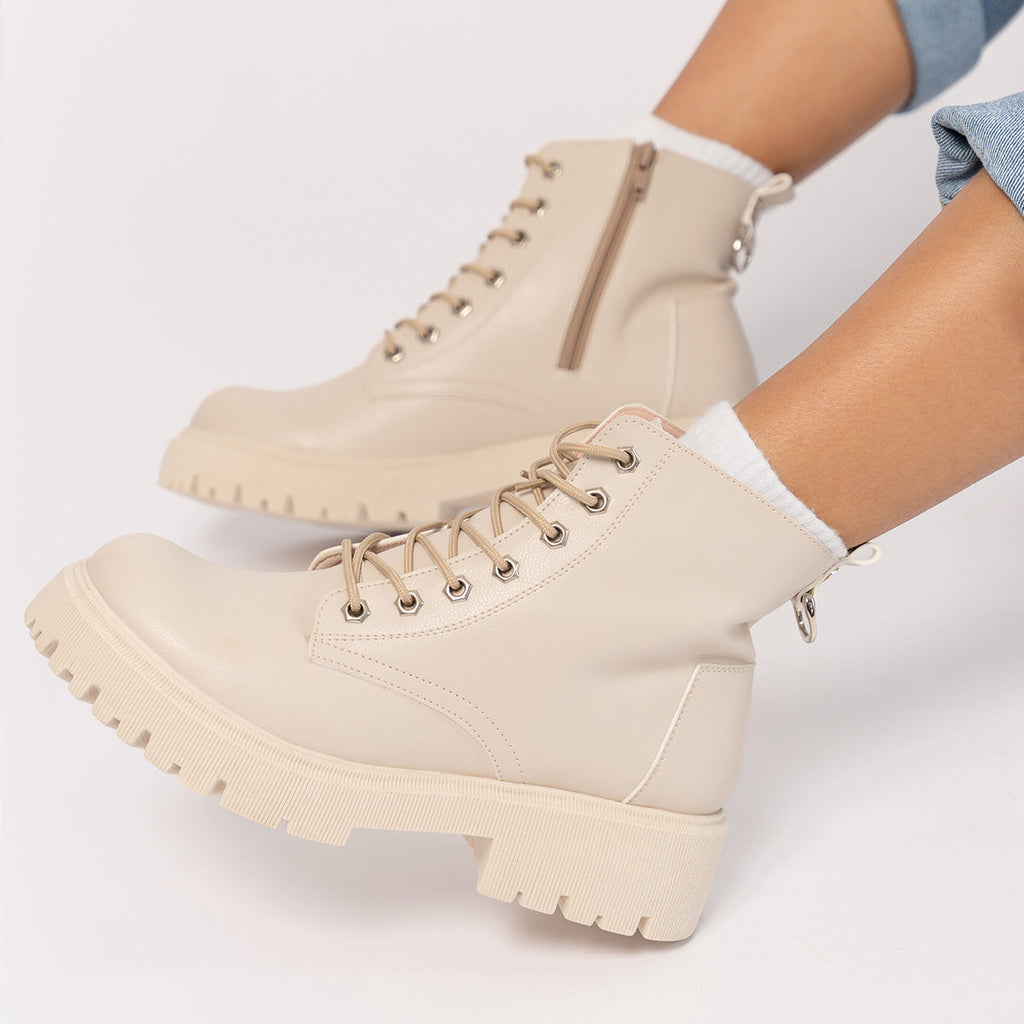 BOTINES HUESO MILAN ARANNI